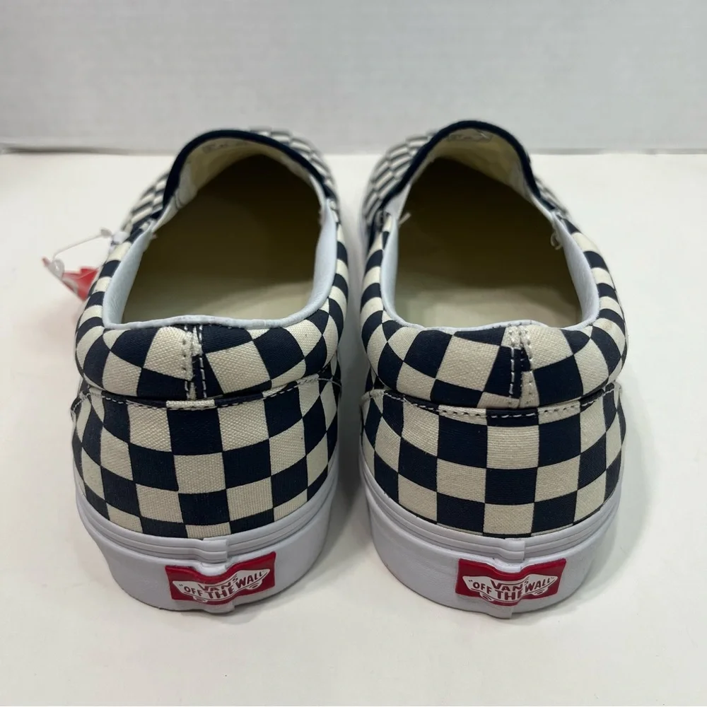 VANS Classic checkerboard print slip on shoes men’s size 13 NWT BLUE - Picture 6 of 16